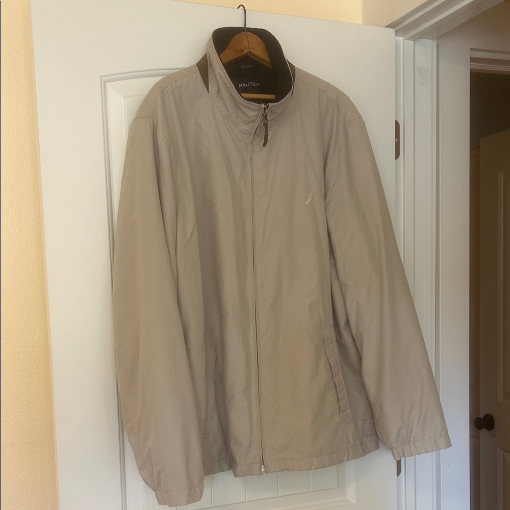 Nautica Men's Beige Fleece Lined Jacket XL